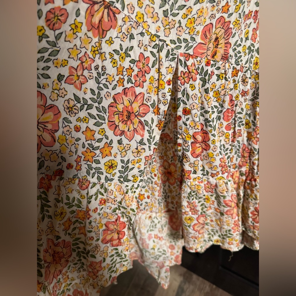 Floral Puff Sleeve Midi Dress - Picture 12 of 13